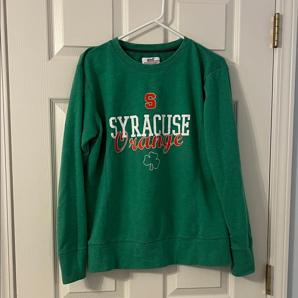Syracuse Orange Green Shamrock Women's Crew Neck Sweatshirt